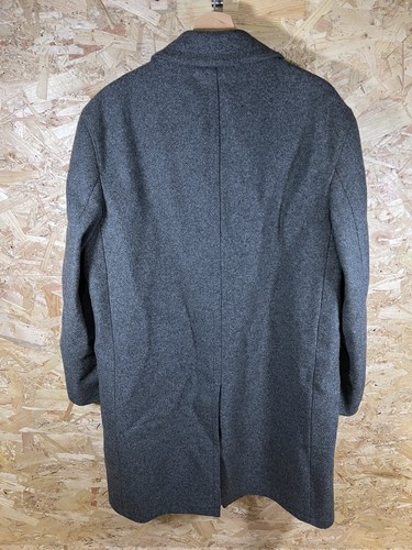 Lord International Wool Trench Coat Jacket Grey Fuhren West Germany Eu Size 52 - Afbeelding 7 van 10