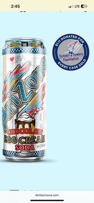 AriZona Chocolate Egg Cream Soda Drink 22 oz. Can Limited Edition