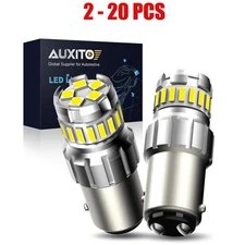 EOO 2-20PCS 1157 White LED Backup Reverse Bulb Bright Light Super Exterior 6500K