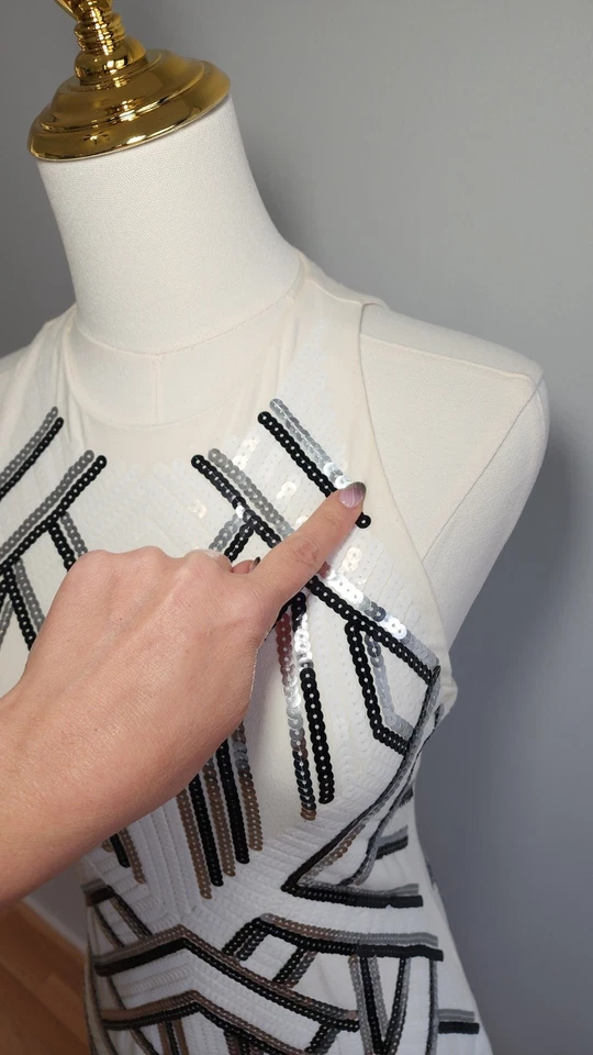 Mini Vestido de Fiesta Express Para Mujer Talla XS Lentejuelas ceñido al cuerpo Cóctel Nuevo con Etiquetas Foto 4 de 4