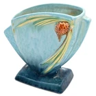Roseville Pinecone 272-6 Vase Blue Green Art Pottery USA Vintage 6”