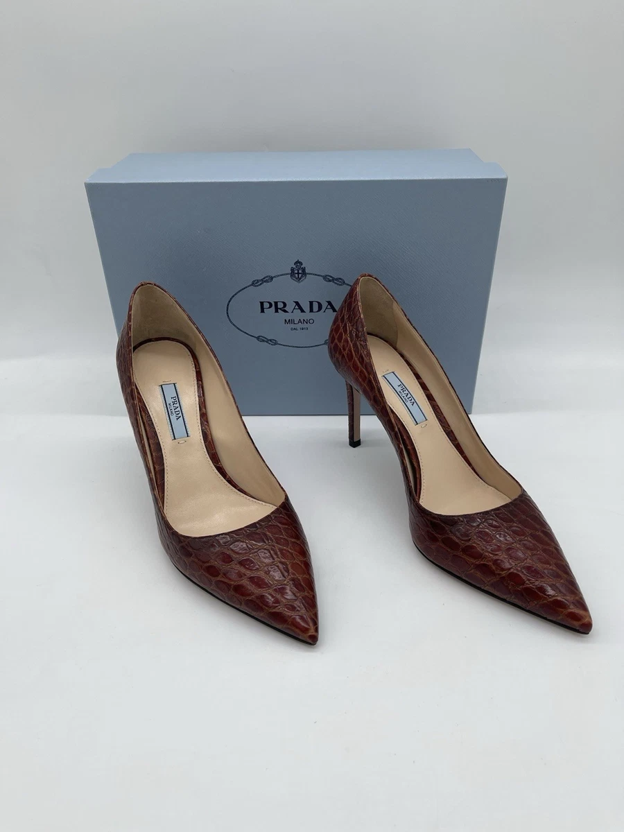 Prada Crocodile Shoes Indiana Women's Heels for sale | eBay