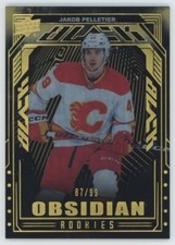 2023-24 SPx UD Black Obsidian Rookies Gold 87/99 Jakob Pelletier Rookie  Calgary