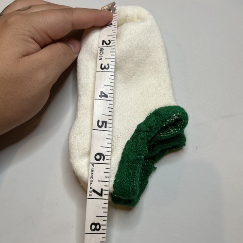 Women's Vintage Acrylic Blend Green Roll Down Ankle Socks Size 7-9 80s 90's - Picture 4 of 4