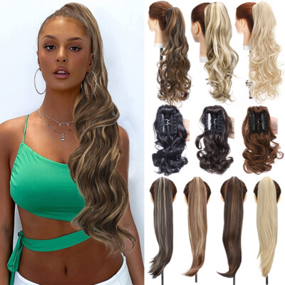 #ad #ad Highlight Claw Jaw Clip In Ponytail Extension As Human Real Thick Wavy Pony Tail $18.38