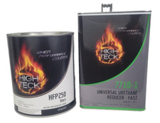 High Teck HFP250 Ebony Black Basecoat Paint Gallon & Fast Reducer GM 8555