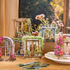 Floral Windows Scenery PET Stickers Bullet Journal Card Scrapbooking Paper Craft