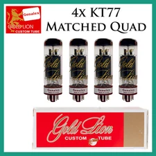 New 4x Genalex Gold Lion KT77 | Matched Quad / Quartet / Four | Free Ship