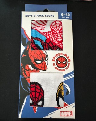 Marvel beyond amazing spider-man boys 2 pack socks 5-7 yrs.