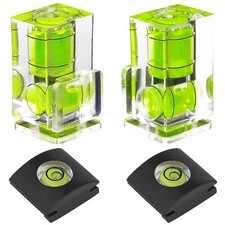 4 Pack 2 Axis/1 Axis Camera Hot Shoe Cover Bubble Level for Canon Nikon Olympus