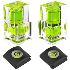 4 Pack 2 Axis/1 Axis Camera Hot Shoe Cover Bubble Level for Canon Nikon Olympus