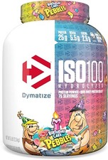 Dymatize ISO100 ISO 100 proteína de suero aislada 5 lb guijarros para pastel de cumpleaños GRANDES