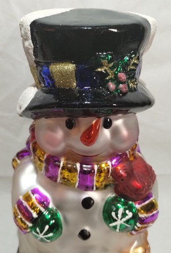 Thomas Pacconi Classics 30 Year Anniversary 3 Blown Glass Snowman Set Christmas - Picture 3 of 12