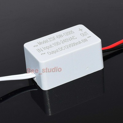 Mini AC/DC Power Adapter - Converts 110V-230V AC To 12V 0.5A DC For LED Strips & More 8 thumbnail image