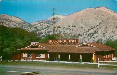 Three Rivers California Buckaroo Inn 1950s restaurant Stivers Postcard 24-9639