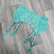 Ann Summers THE ICON Mint Green Waspie Wide Garter Belt Suspender with Sequins