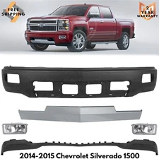 Front Bumper Paintable & Air Dam Kit For 2014-2015 Chevrolet Silverado 1500