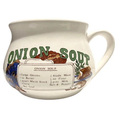 Vintage Onion Soup Recipe Mug