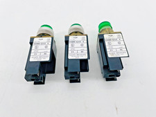 Lot of 3 Allen Bradley 800MR-Q24S Pilot Light Green 24V Ser D