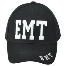 EMT Hat Emergency Medical Technician Ambulance Black Curved Baseball Hat Cap