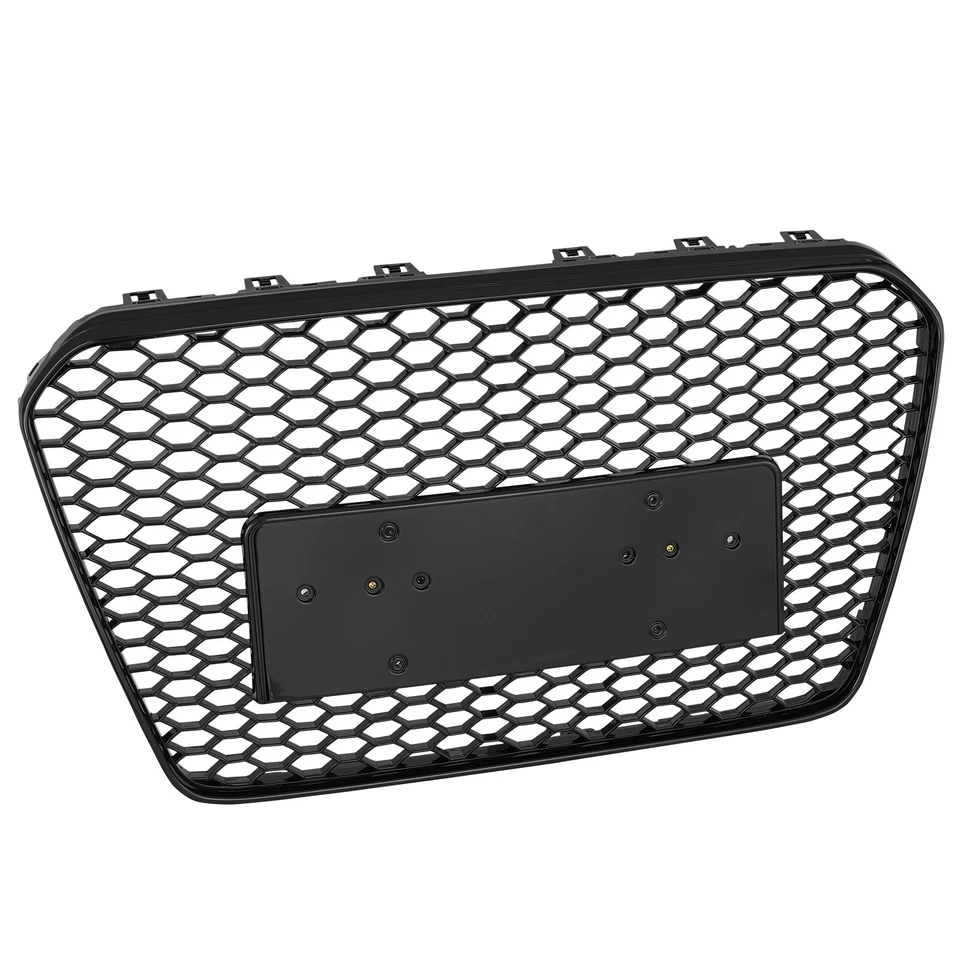 For 2013-2016 Audi A5 S5 B8.5 RS Honeycomb Mesh Front Bumper Grille Gloss Black  Foto 3 de 4