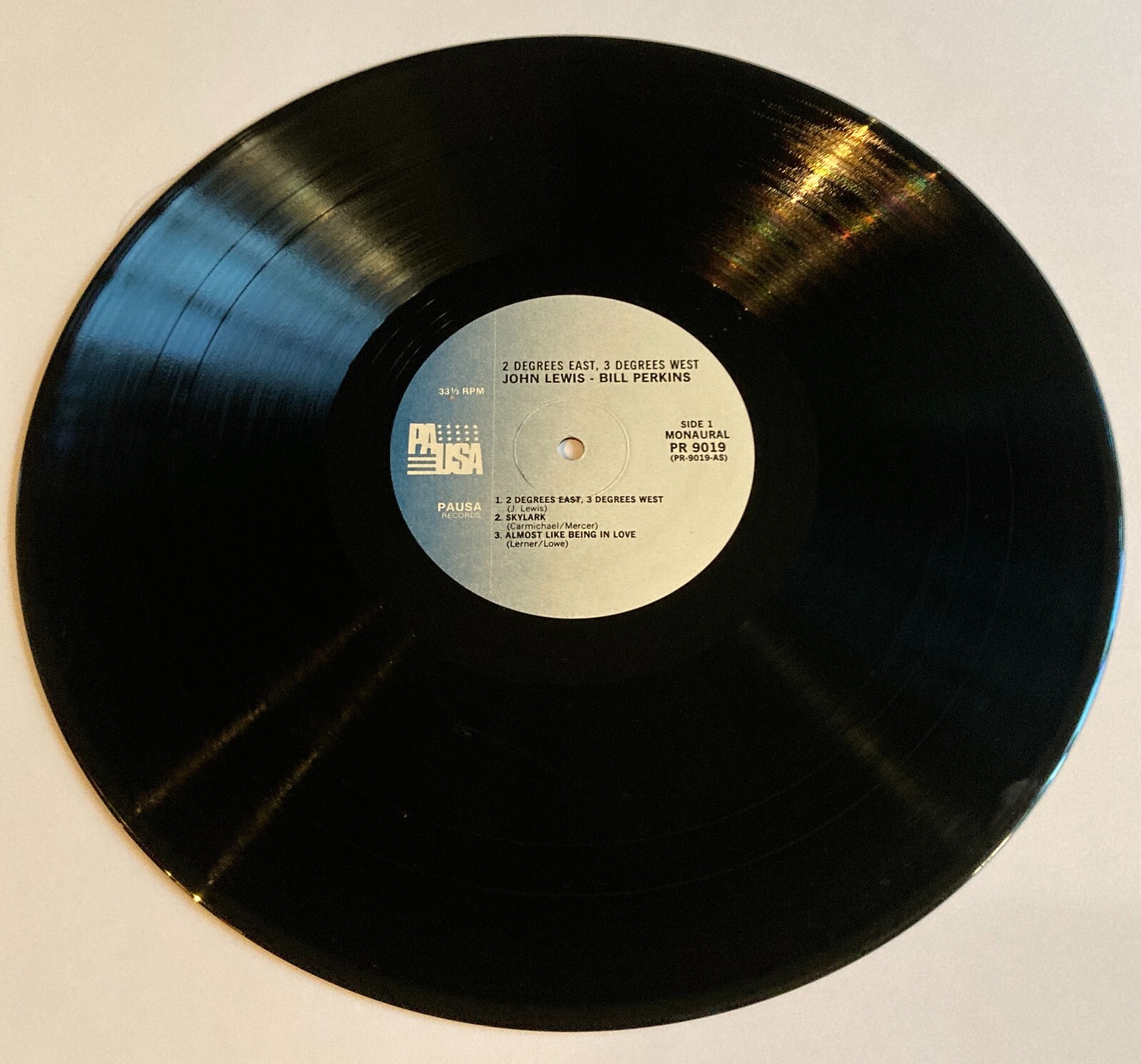 John Lewis 2 Degrees East 3 Degrees West 1983 Pausa PR 9019 Cool Jazz ...
