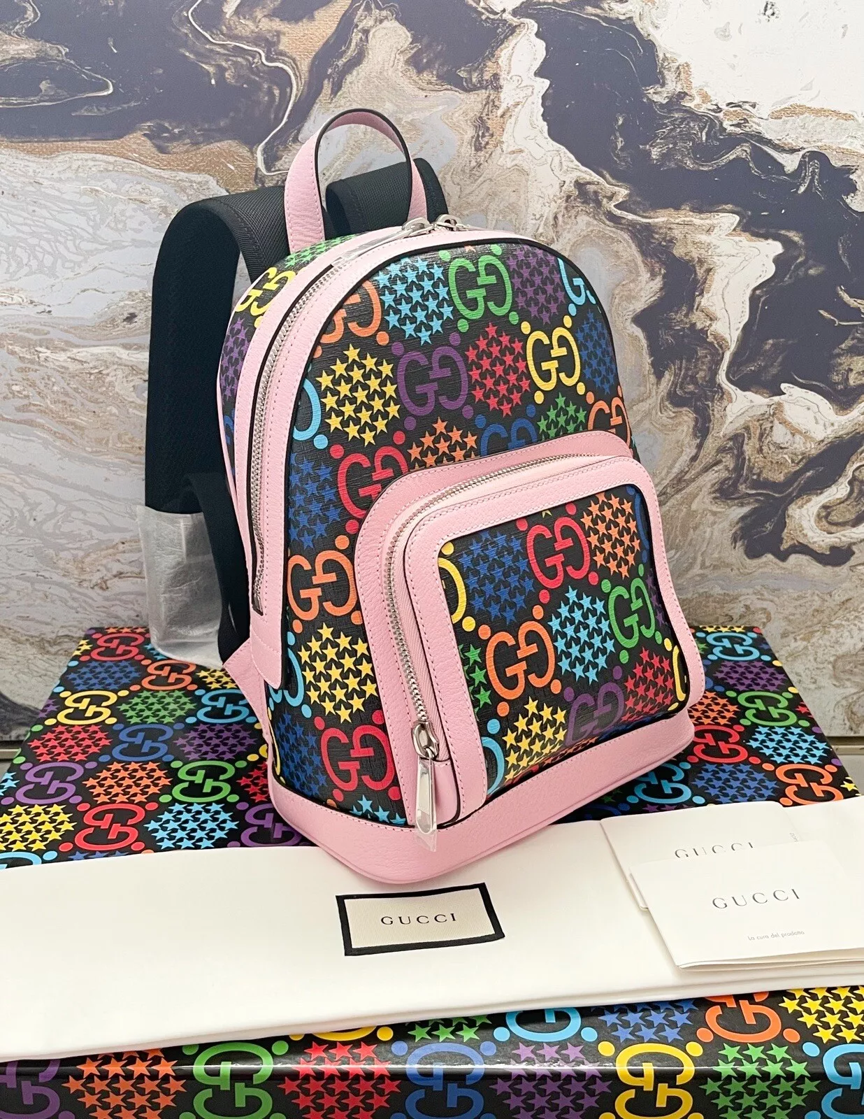 Sac à dos multicolore Gucci GG Psychedelic Supreme Monogramme 