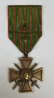 FRENCH MILITARY DECORATION WAR CROSS 1914 - 1918 WITH 1 STAR @ WWI