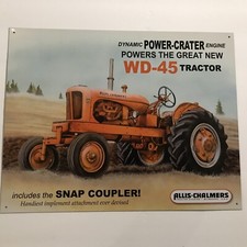 Allis Chalmers WD-45 Tractors Nostalgic 16" Tin Metal Sign Made In The USA