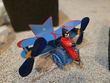 Tucher Walther Biplane Airplane - Tin Toy - Nuremburg Germany - Tucher  Walther
