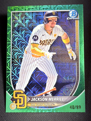 2025 Bowman Chrome GREEN MOJO REFRACTOR Jackson Merrill 40/99 | eBay