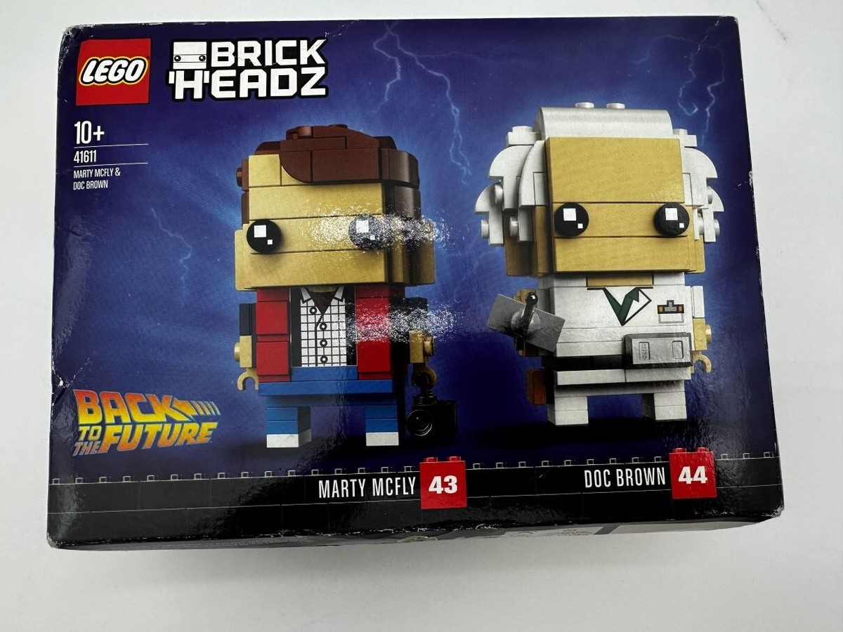 LEGO Back to the Future Brickheadz Marty McFly and Doc Brown 41611 (Damage  Box)