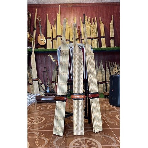 Khaen Bamboo Silver Reed Isan Lao Mouth Kan 8 Key Em Organ Musical Instrument - Picture 2 of 6