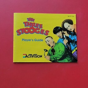 Nintendo NES The Three Stooges Game Box Manual Cleaned Tested Mo Curly Larry