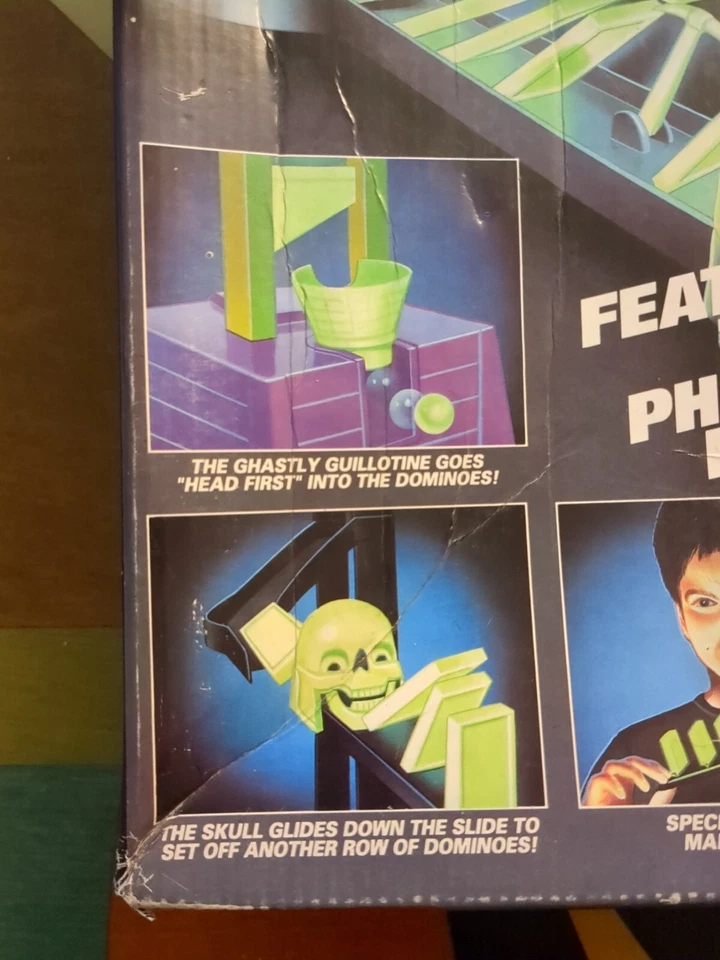 Domino Rally Glow in the Dark Ghost Ride Pressman 1991 Rare Brand New Amazing! - Image 2 of 4