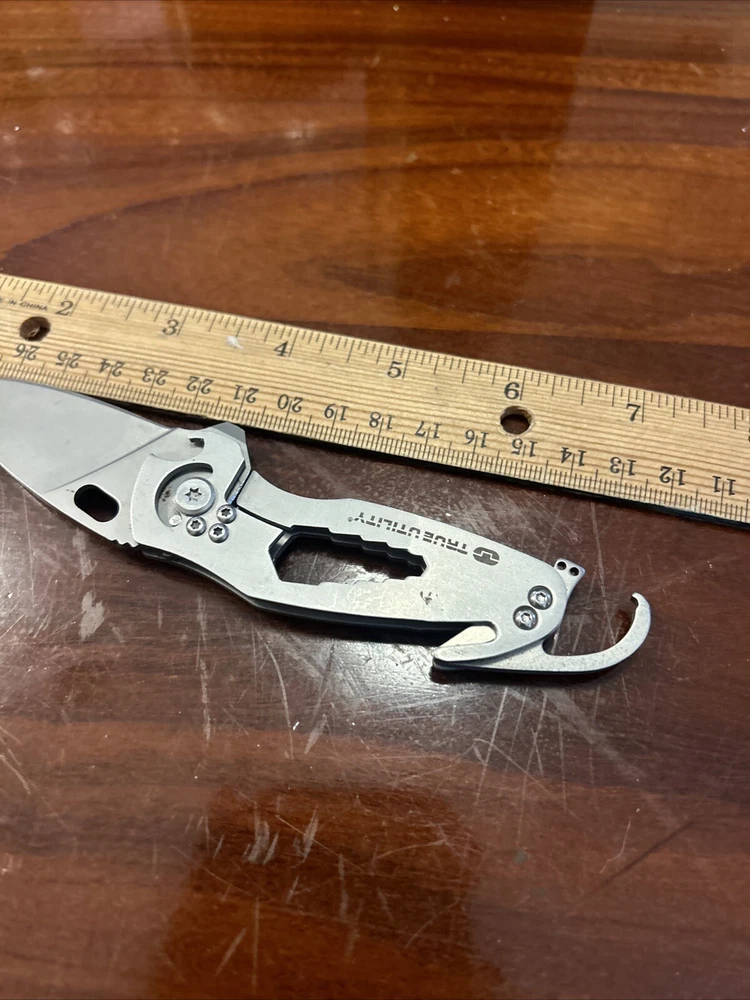 Multi tool Pocket Knife True Utility Bottle Opener Bolts Driver Measure