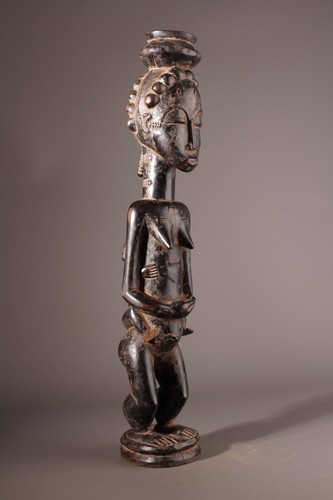 12758 Baule Ahnen Maternity Figure Ancestor Ivory Coast - Picture 6 of 11