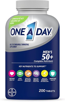 200 Ct. One A Day Men s 50+ Healthy Advantage Multivitamin for Men,A,C,E, B6, 
