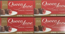 Queen Anne ( 4 Box Lot )  Milk Chocolate Cordial Cherries - 40 Count  BB 04/2026