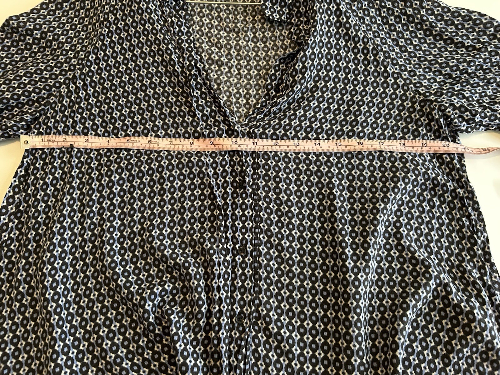 Massimo Dutti Women’s Top Large 100% VISCOSE Geometric Long Sleeve Career Top thumbnail 13