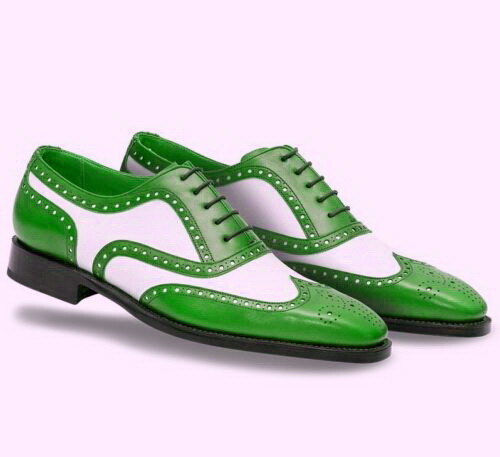 Brogue Toe Black Sole Leather Shoes 