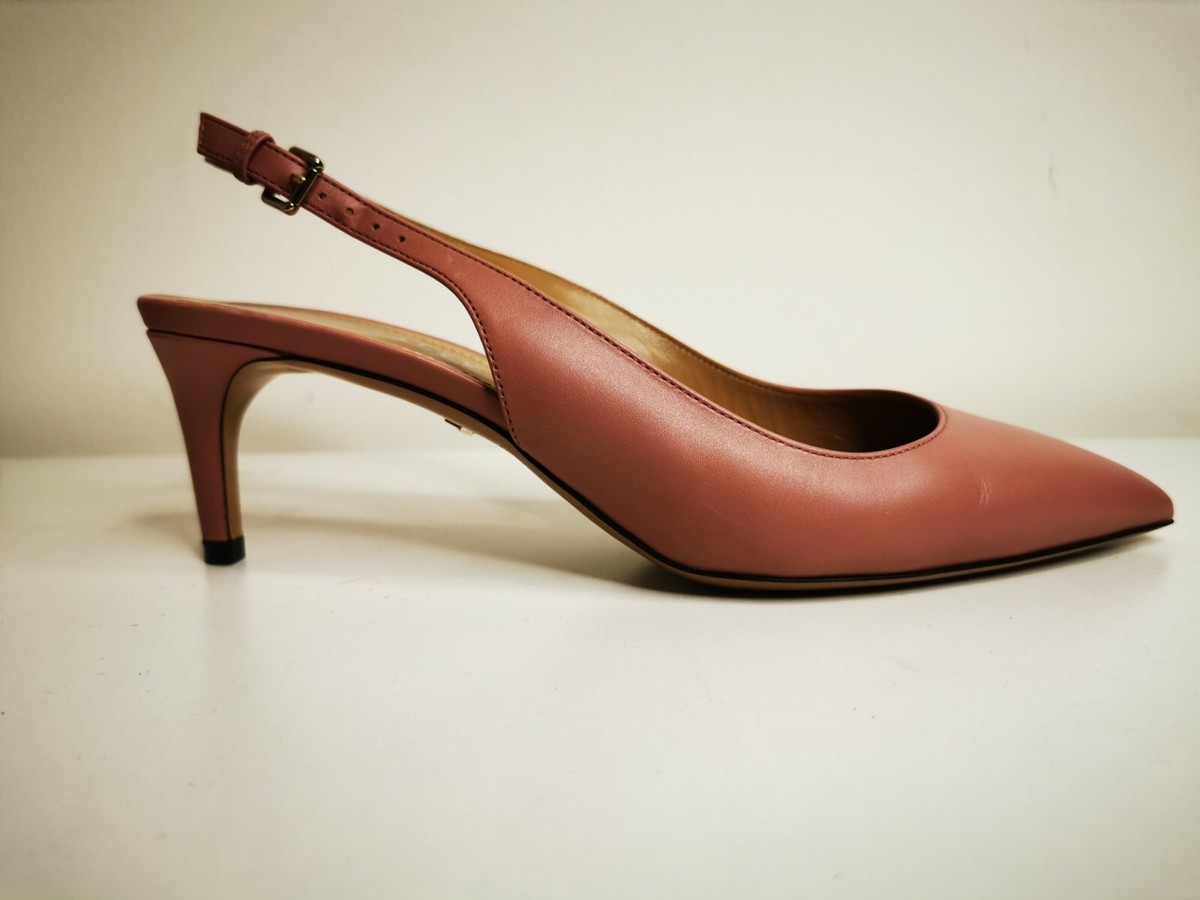 New shoes from Bally, pink leather flat shoes, size 38