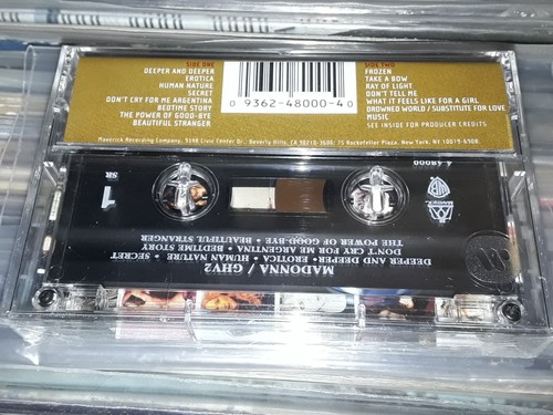 MADONNA GHV2 GREATEST HITS VOL 2 CASSETTE 2001 USA EDITION HYPE STICKER SEALED - Picture 2 of 4