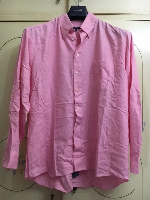 Camicia da uomo in cotone e lino, a maniche lunghe, per primavera, estate, con bottoni, per il tempo libero, vestibilità normale, per l'estate in tinta unita, in lino, da uomo, slim fit
