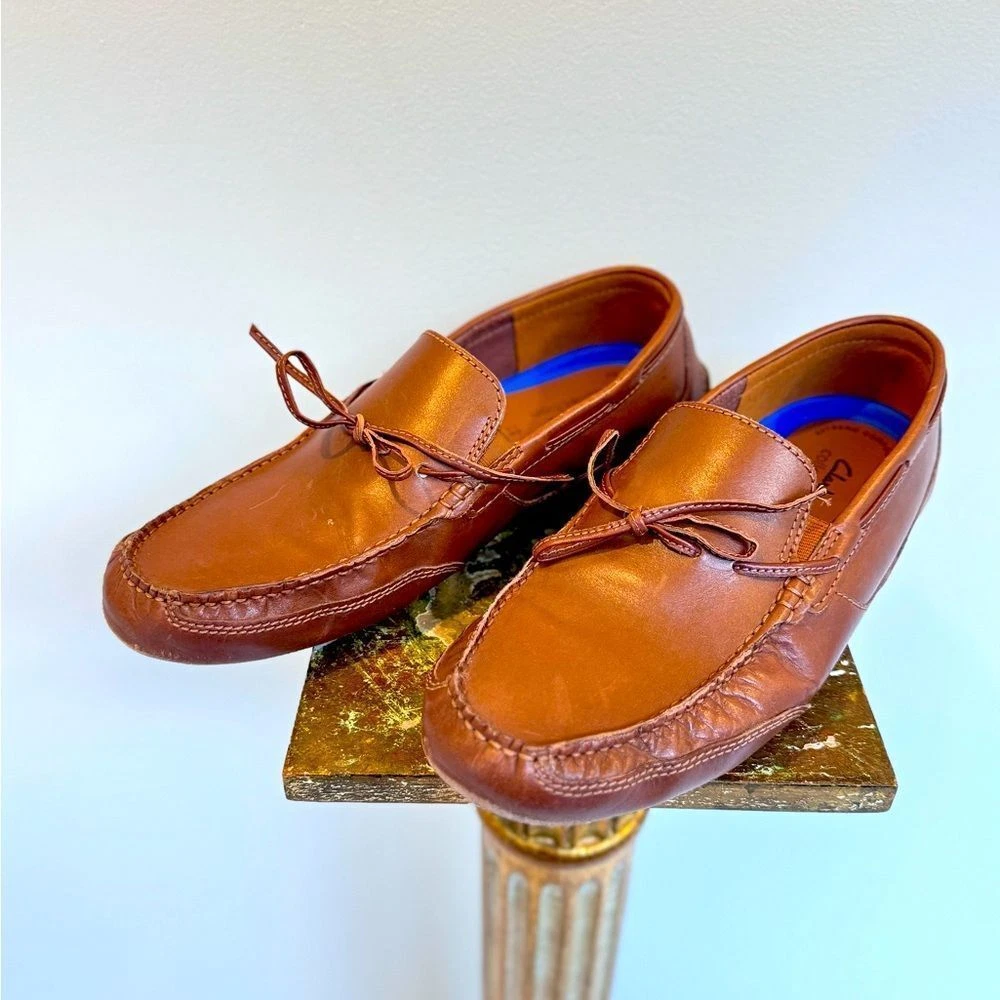 CLARKS Clark's scarpa mocassino classica stringata Markman Way uomo pelle marrone scuro 10 5 M