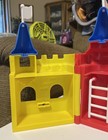 Vintage Arco Disney Castle Fold Up Playset Plastic w/5 Mini Figures Train Bike — photo 9
