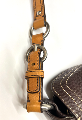 Coach Brown Pebble Leather Chelsea Shoulder Bag Purse F12338