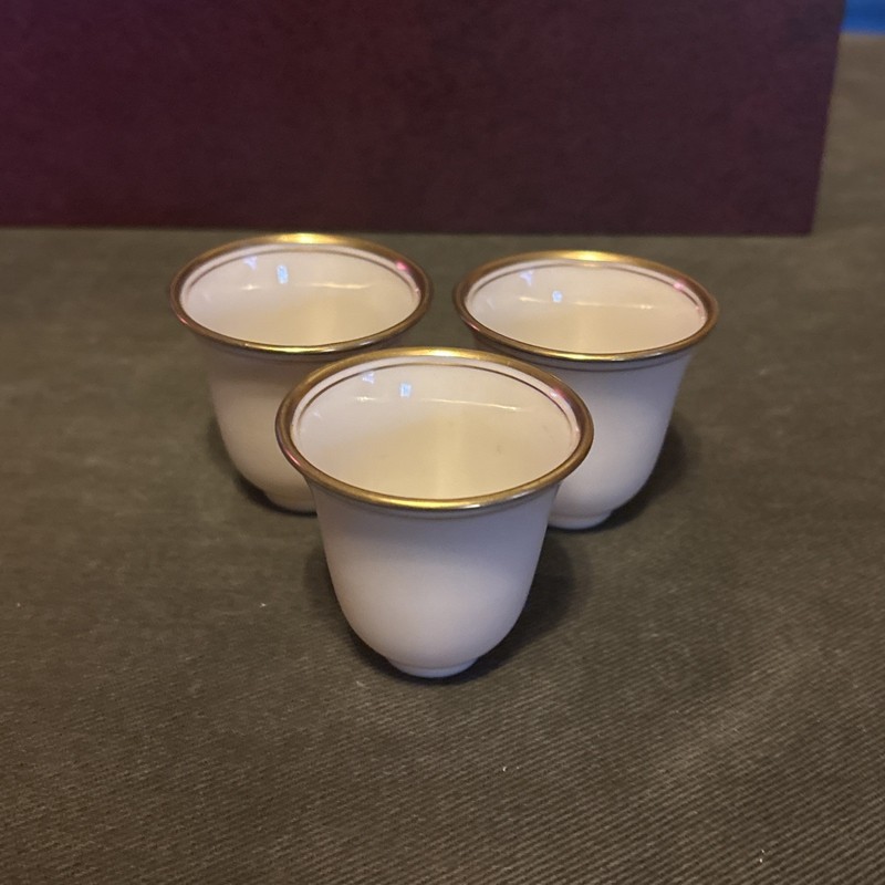 Porcelain Cream Gold Demitasse Espresso Cup Green Lenox