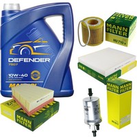 Inspektionspaket 5L Mannol Defender 10W-40 FüR Skoda Fabia II 1.2 VW Polo Seat