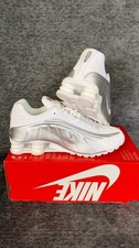 Men's Nike Shox R4 2024 White Metallic Silver HQ1988-101 Men s 10 - New -